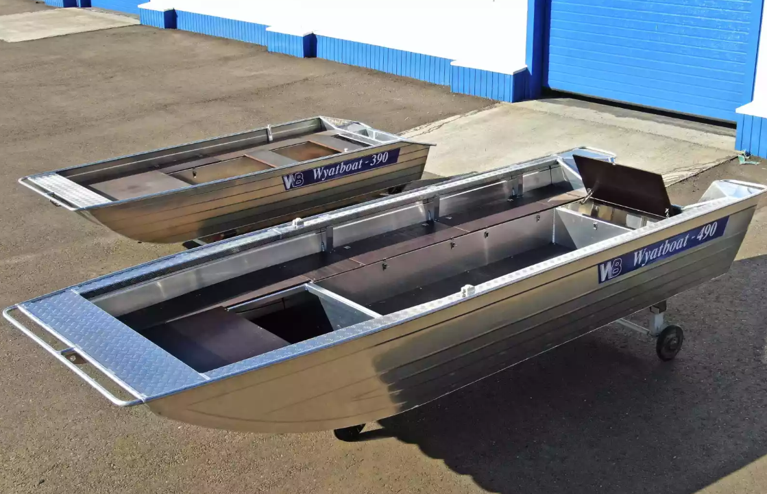 Алюминиевая лодка Wyatboat-490 Jonboat в Мытищах