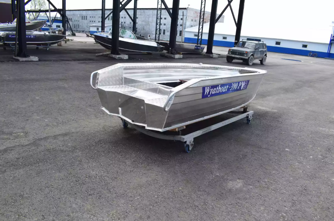 Алюминиевая лодка Wyatboat-390Р Увеличенный борт в Мытищах