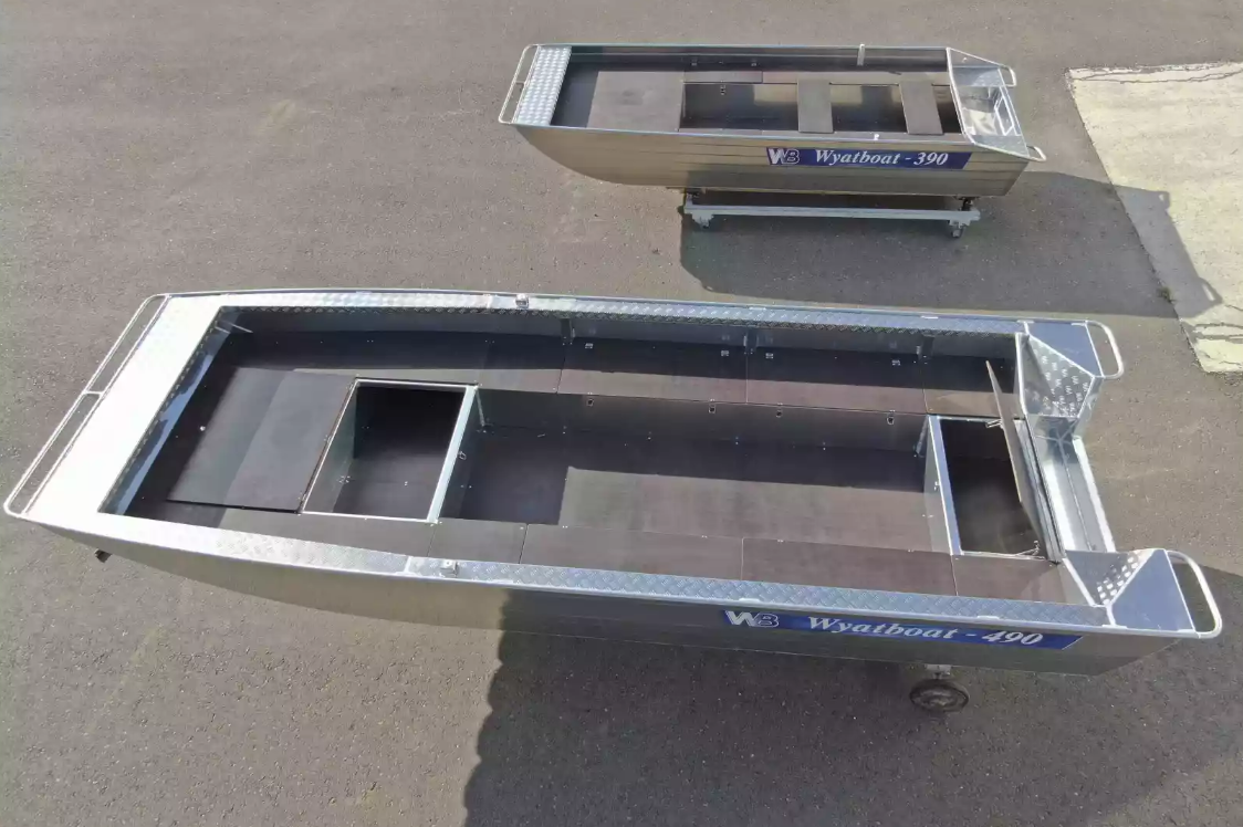 Алюминиевая лодка Wyatboat-490 Jonboat в Мытищах