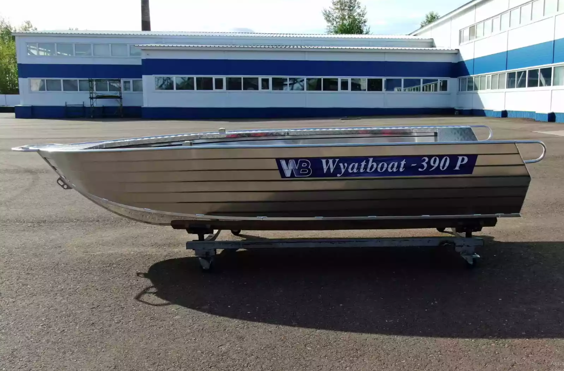 Алюминиевая лодка Wyatboat-390РМ увеличенный борт в Мытищах