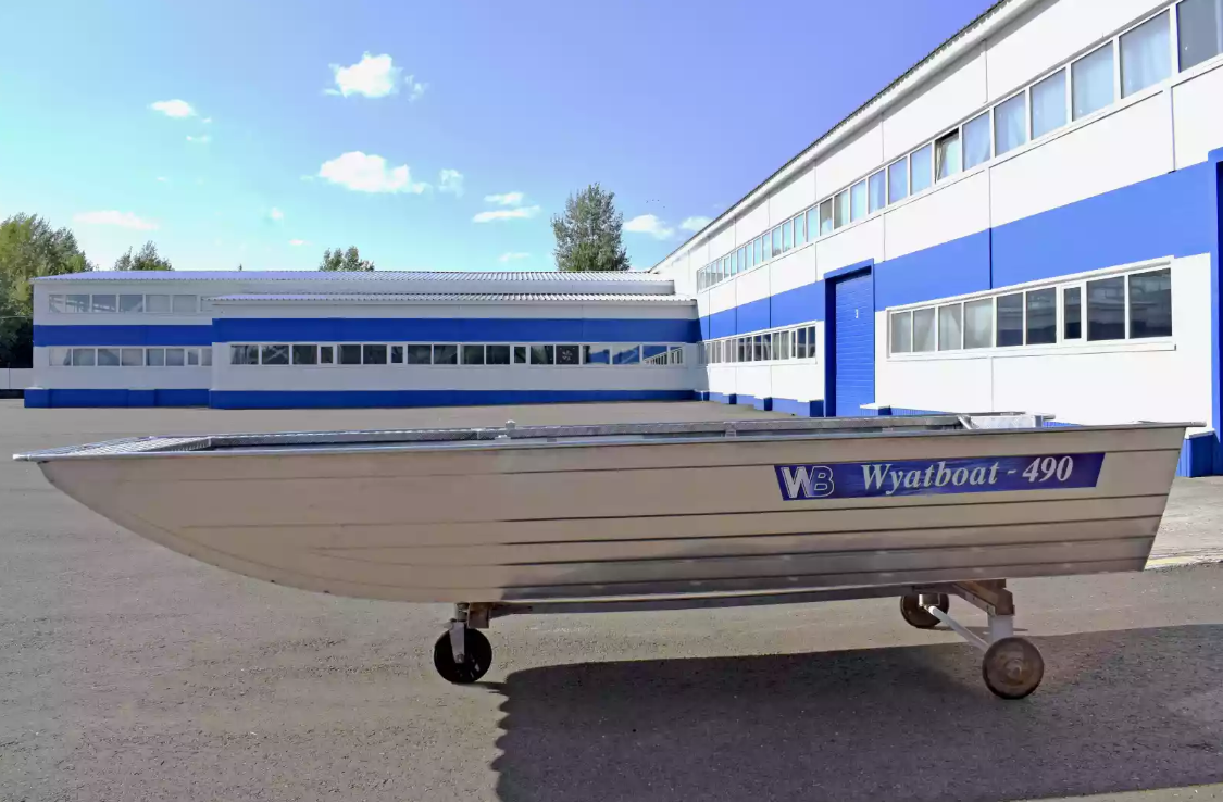 Алюминиевая лодка Wyatboat-490 Jonboat в Мытищах