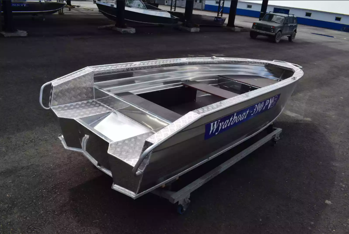 Алюминиевая лодка Wyatboat-390Р Увеличенный борт в Мытищах