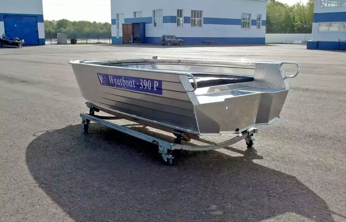Алюминиевая лодка Wyatboat-390РМ увеличенный борт в Мытищах