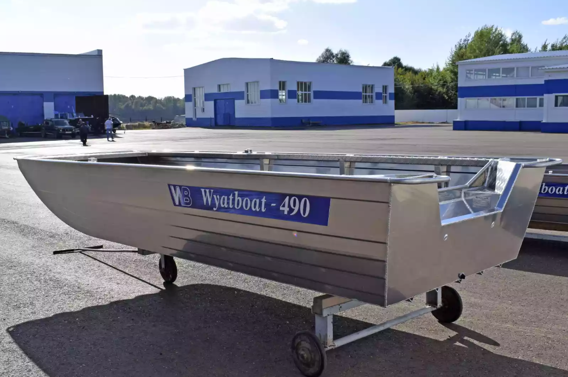 Алюминиевая лодка Wyatboat-490 Jonboat в Мытищах