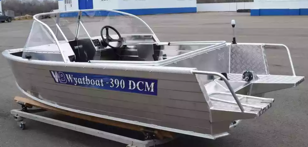 Алюминиевая лодка Wyatboat-390 DCM Увеличенный борт в Мытищах