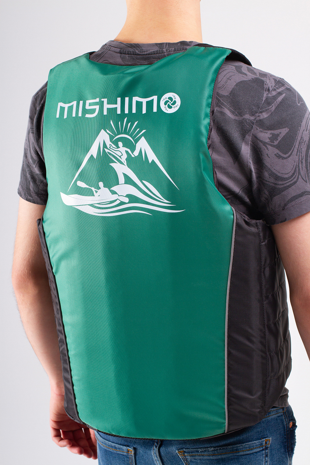 Жилет спасательный MISHIMO PRO Премиум качества Черно-зеленый в Мытищах