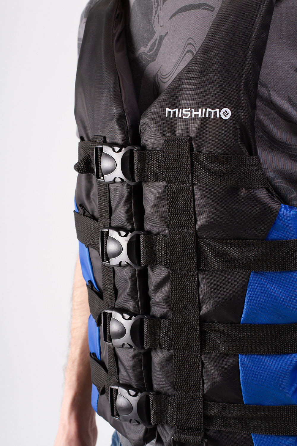 Жилет спасательный MISHIMO PRO Премиум качества Черно-синий в Мытищах