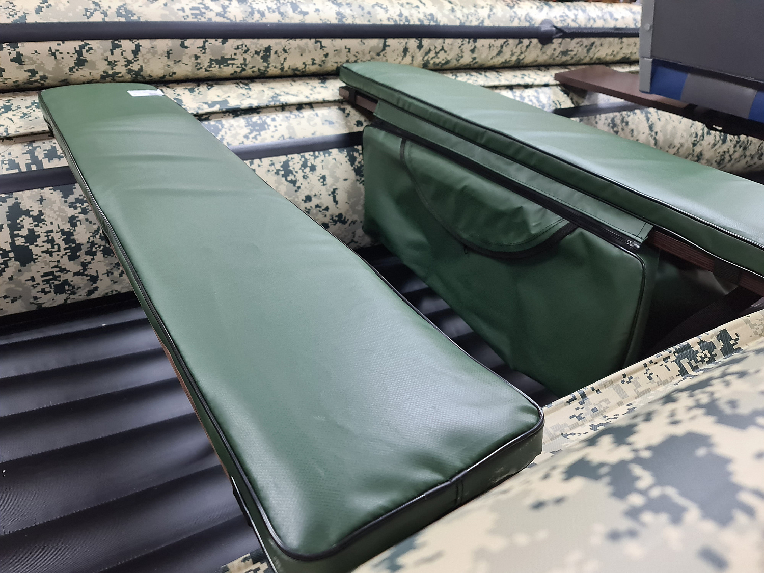 КОМПЛЕКТ МЯГКИХ НАКЛАДОК С СУМКОЙ ДЛЯ ЛОДОК 110Х20 ЗЕЛЕНЫЙ в Мытищах