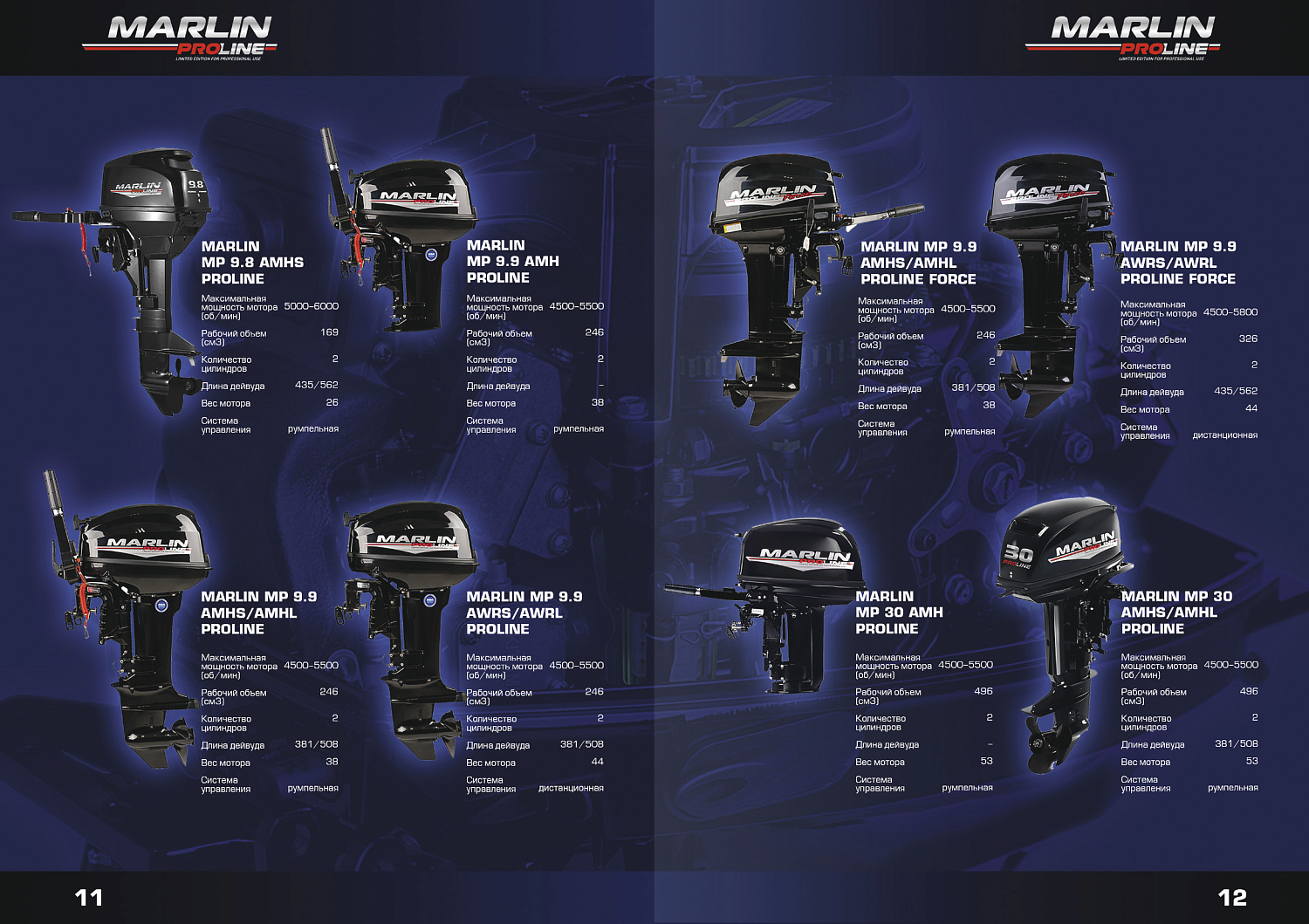 Лодочный мотор MARLIN MP PROLINE 9.9(15) AMH в Мытищах