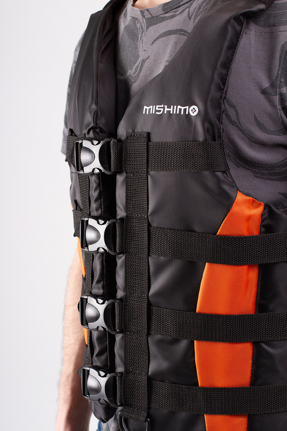 Жилет спасательный MISHIMO PRO Премиум качества Черно-оранжевый в Мытищах